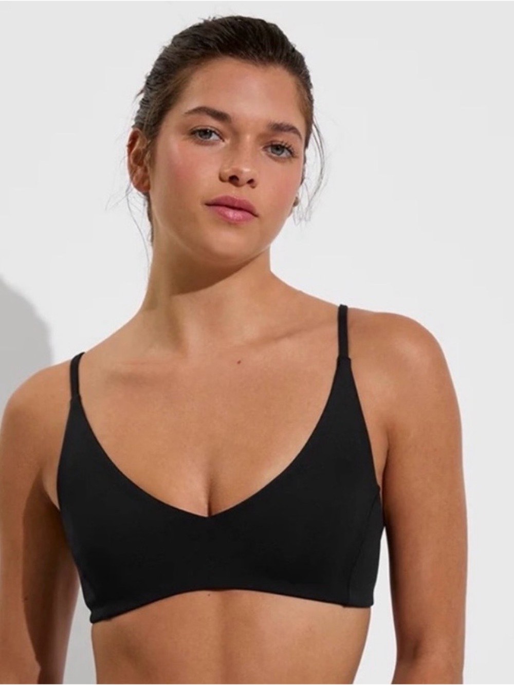 Left on Friday Sunday Swim Top Black New NWT